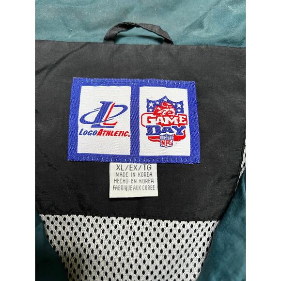 Vintage 90's Philadelphia Eagles  Zip Up Windbreaker Jacket Men’s Sz XL  Y2K - Picture 3 of 10